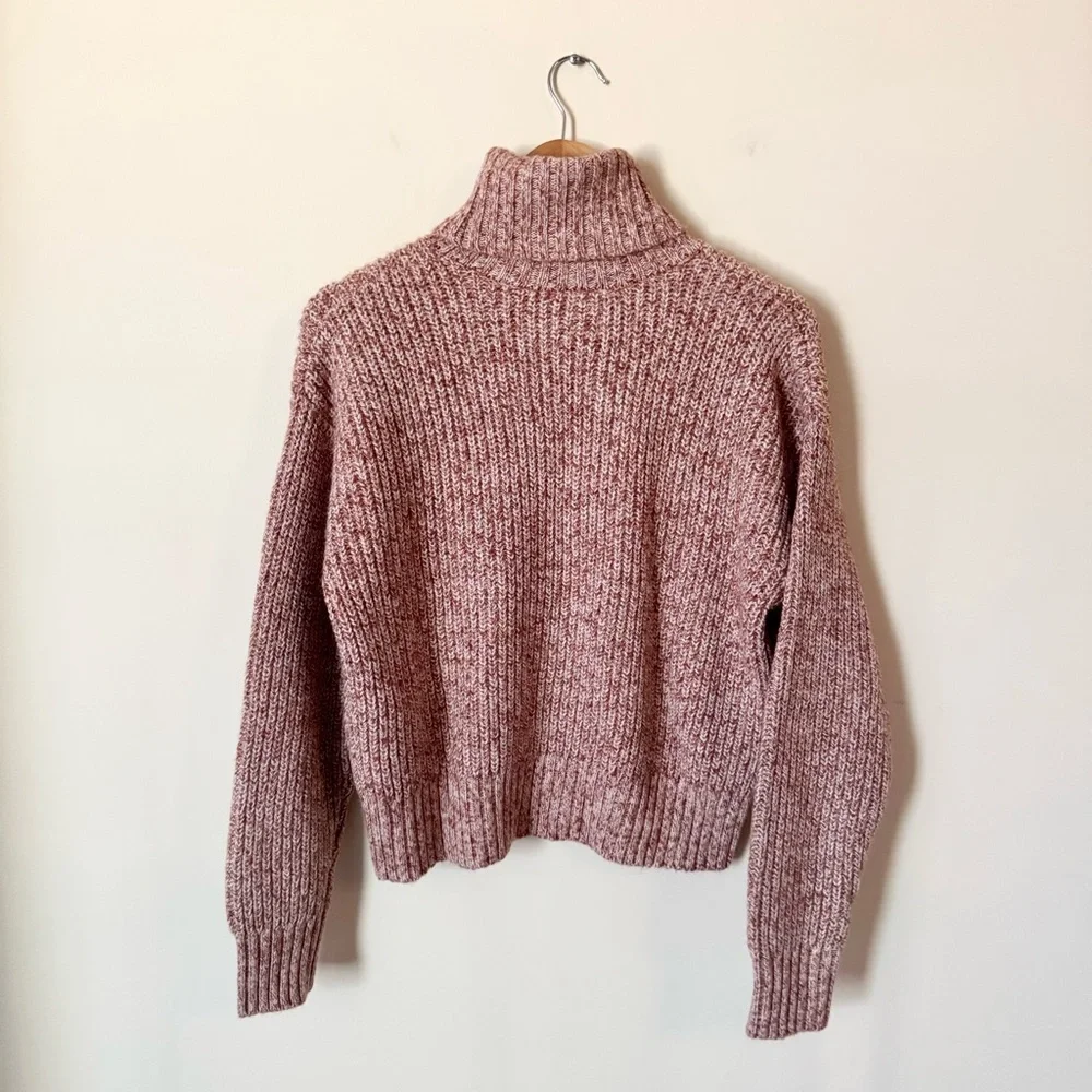 Future Collective Marled Turtleneck Sweater Pale Rust Size M - Picture 6 of 9